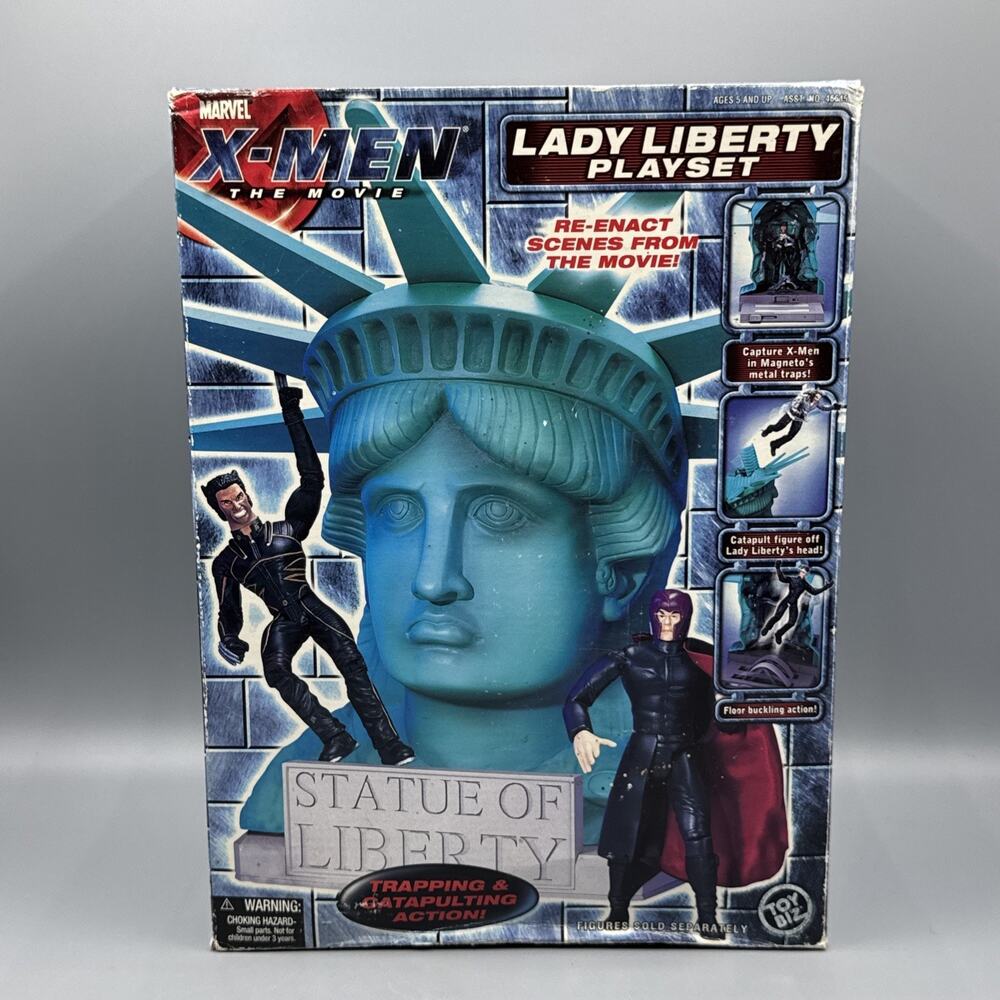 2000 Toy Biz Marvel X-Men: The Movie Lady Liberty Playset